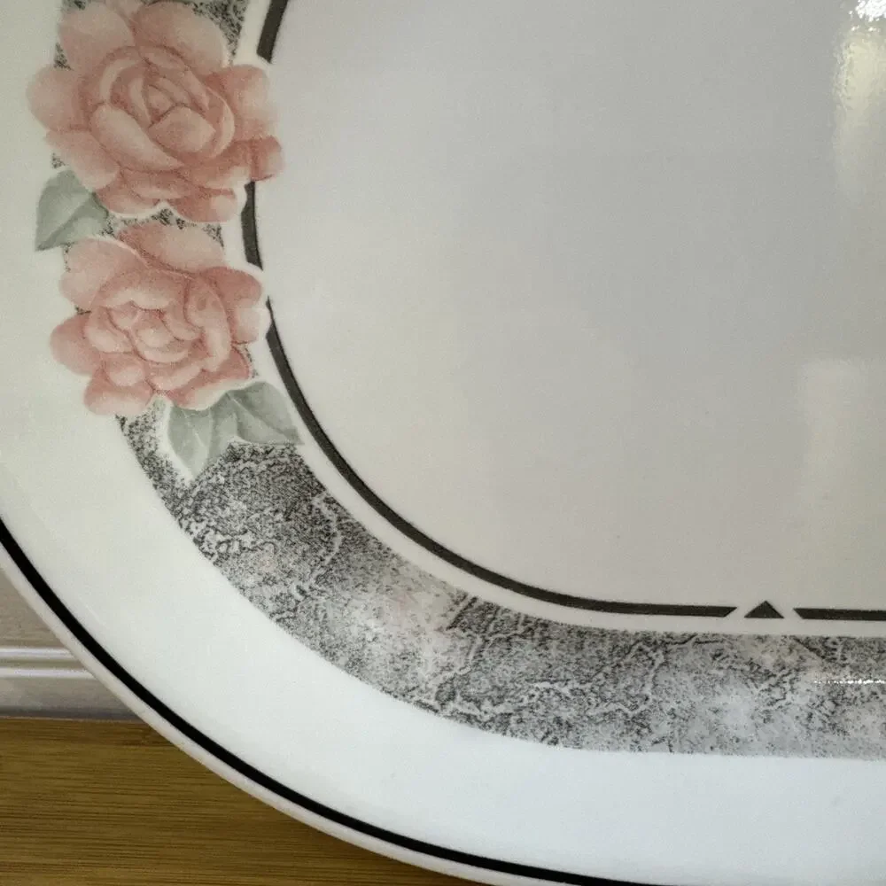 Vtg Corelle Silk & Roses 12 1/4